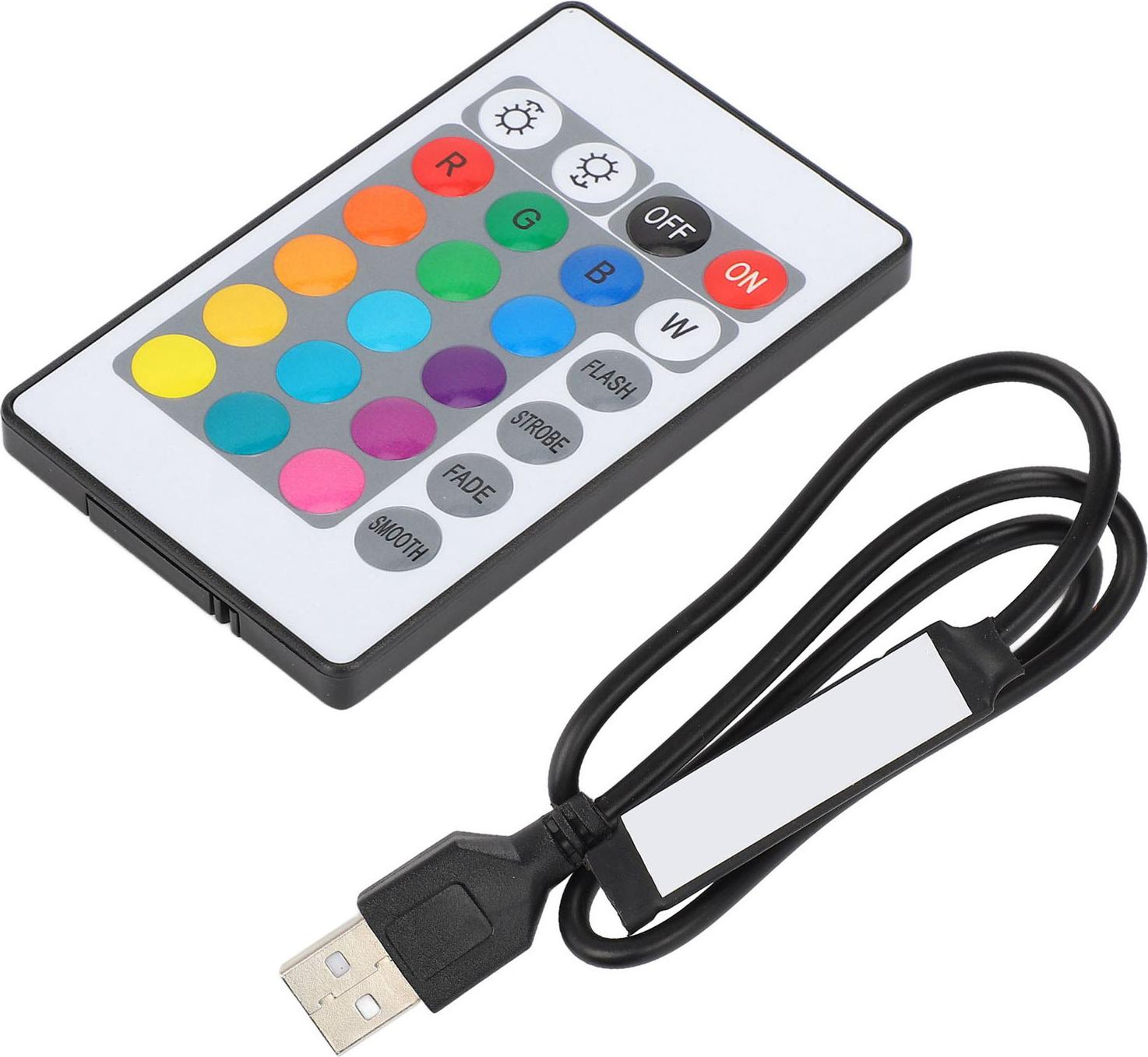 Ovládač USB Bluetooth RGB svetelného pásu s diaľkovým ovládaním pre 4 pinové 5V LED pásy