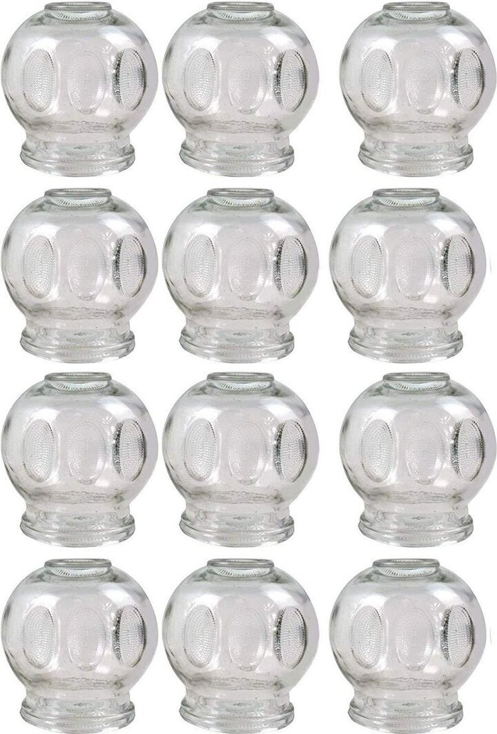 Rukauf 12er SET Schröpfglas Extra Groß, ø 7 cm, Höhe 8 cm 12er N3