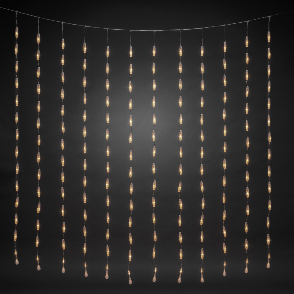 Konstsmide LED Lichtervorhang, tropfenförmig 4052-103