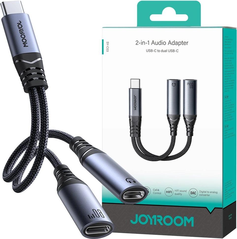 Adattatore USB-C Audio E Ricarica 2-in-1 – Jack 3,5 Mm Per Cuffie E Caricabatterie Per Smartphone, Tablet E Laptop