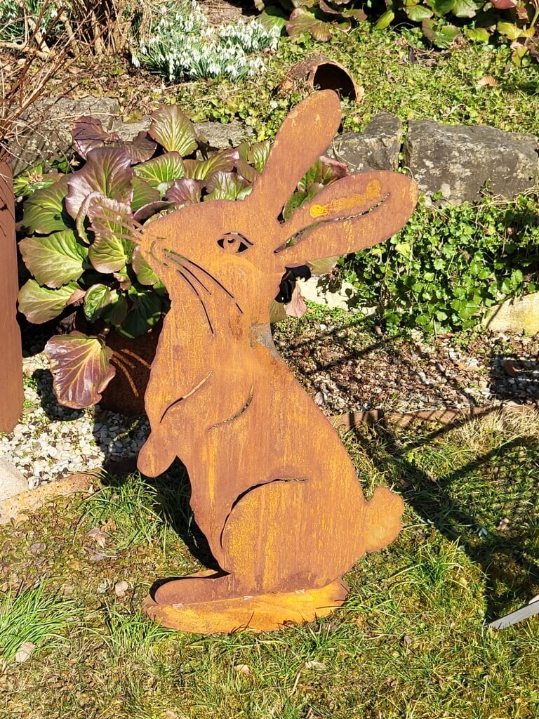 Saremo Edelrost Hase Flauschi Edelrost Hase Flauschi - h = 95 cm
