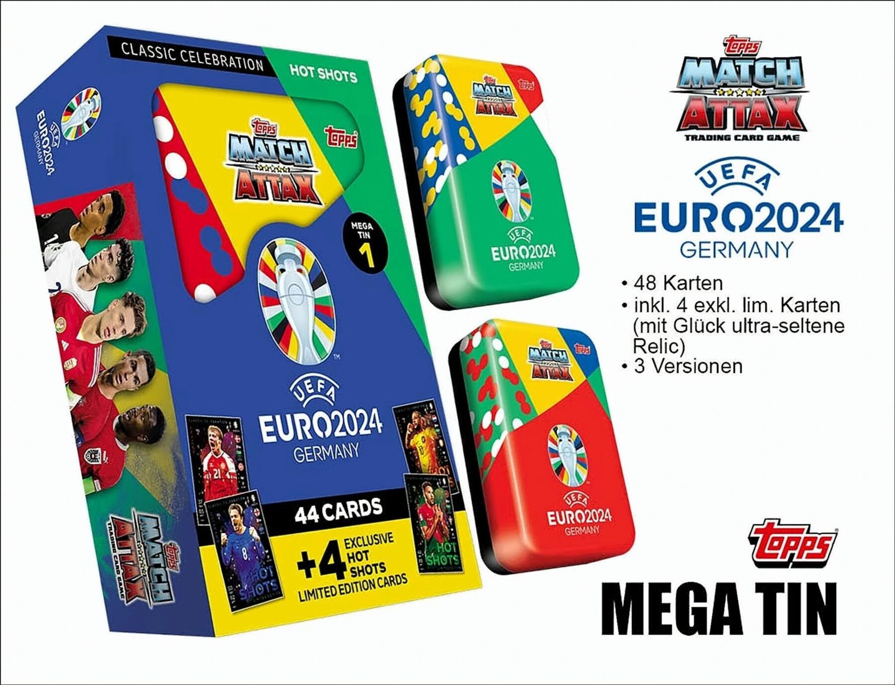 Topps Match Attax UEFA EURO 2024 Germany - 1 Tin Box (zufällige Auswahl) MAEUR24-2406