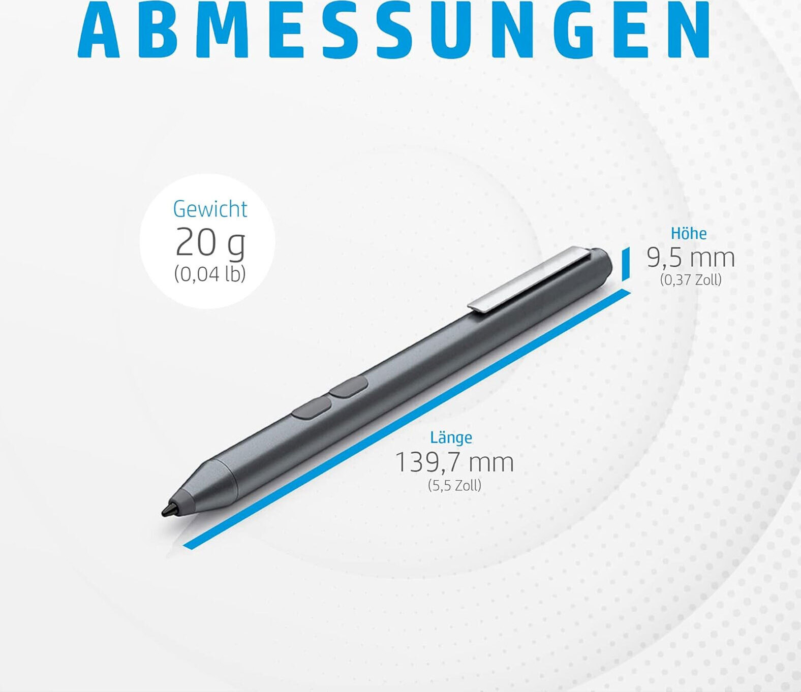 HP MPP 1.51 Eingabestift für PC und 3V2X4AA#ABB