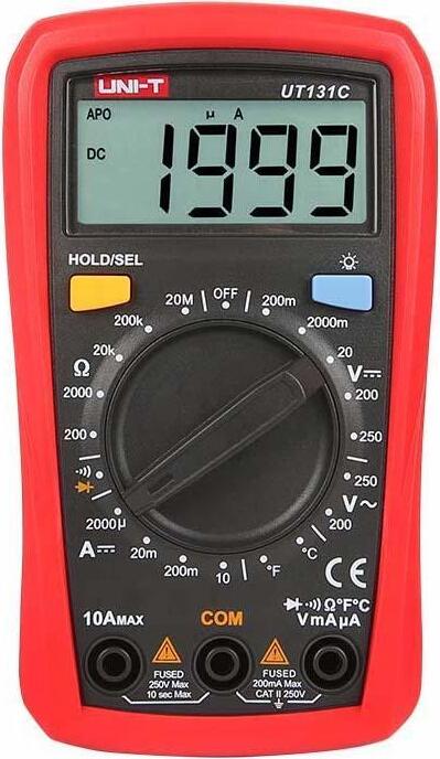 UNI-T Digitalmultimeter UT131C Gleich-/Wechselspannung, Gleichstrom, Widerstand, Dioden, Kontinuität