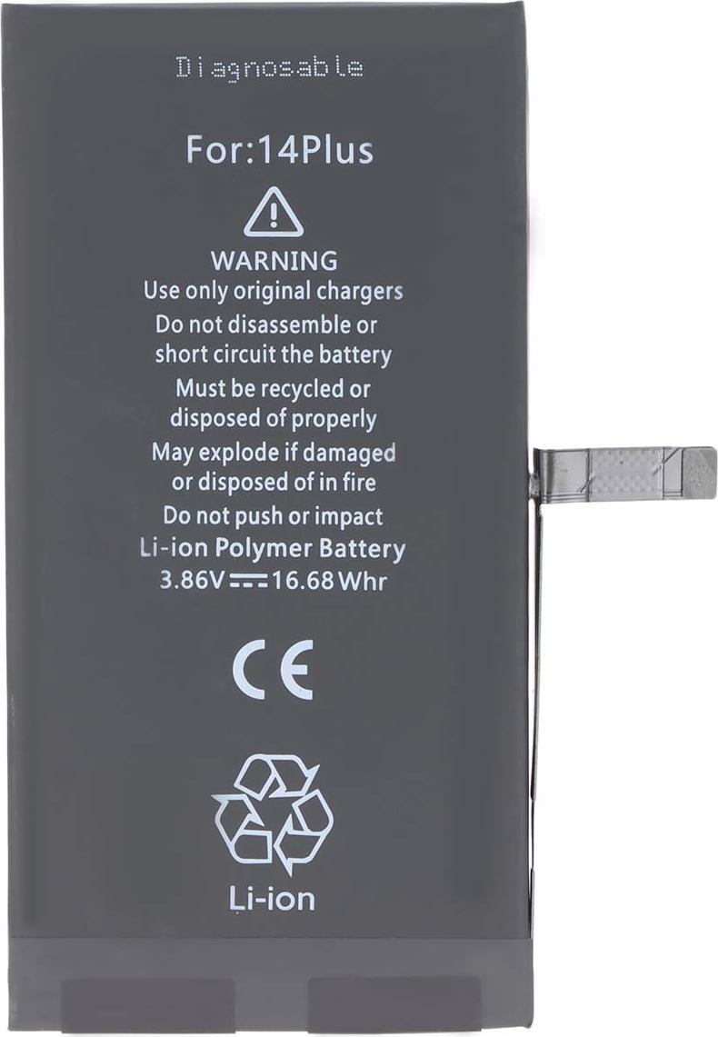 Avizar, Akku iPhone 14 Plus 3,86V 4323mAh diagnostizierbar, Schwarz BAT-31481