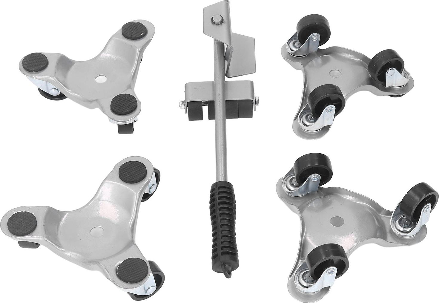 TWO TREES 4-teiliges Möbeltransportrollen-Set mit Heber, dreieckiger Transportwagen aus Eisen für schwere Haushaltsgegenstände