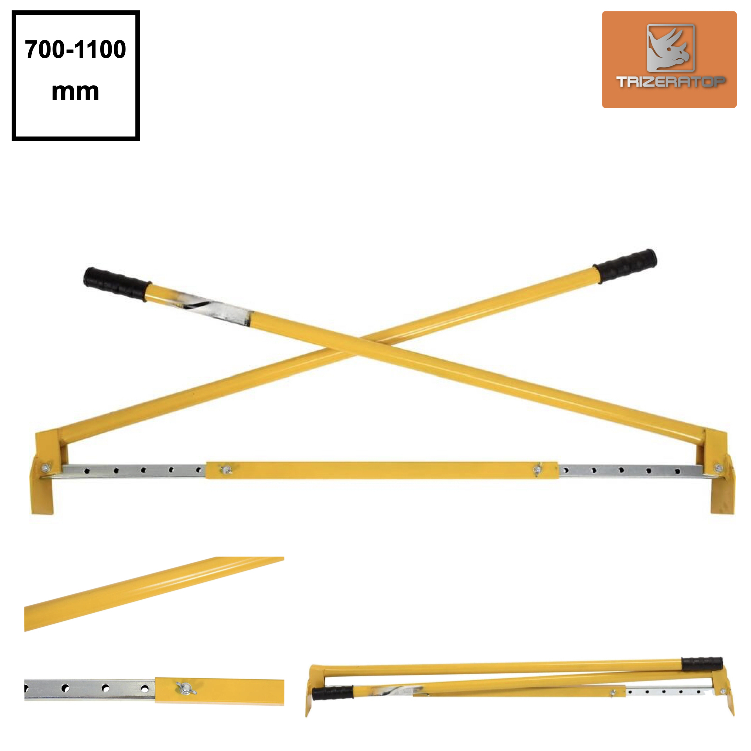 TRIZERATOP Steinträger, Steingreifer, Ziegelzange, Klinkerträger 700 - 1100 mm TRI-35015