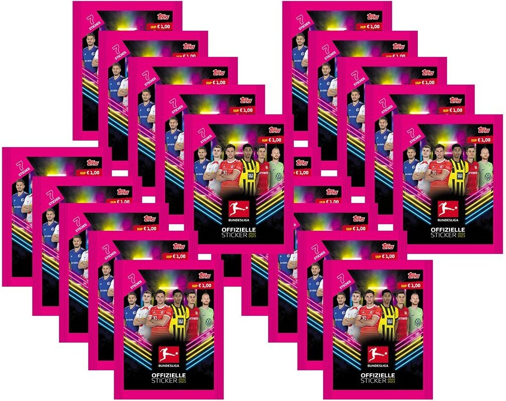 Topps Bundesliga Sammelsticker 2022/23 - 20 Tüten