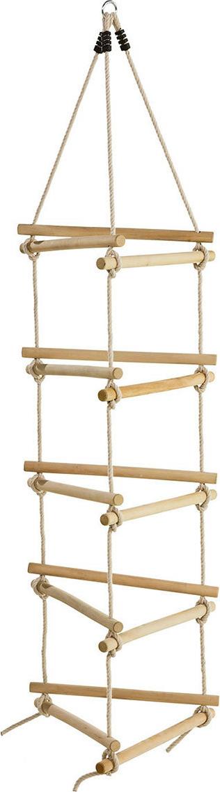 GARTEN-NEXT Seil Kletterseil Seilleiter Strickleiter 3D 3-Seiten mit Holzsprossen Zubehör