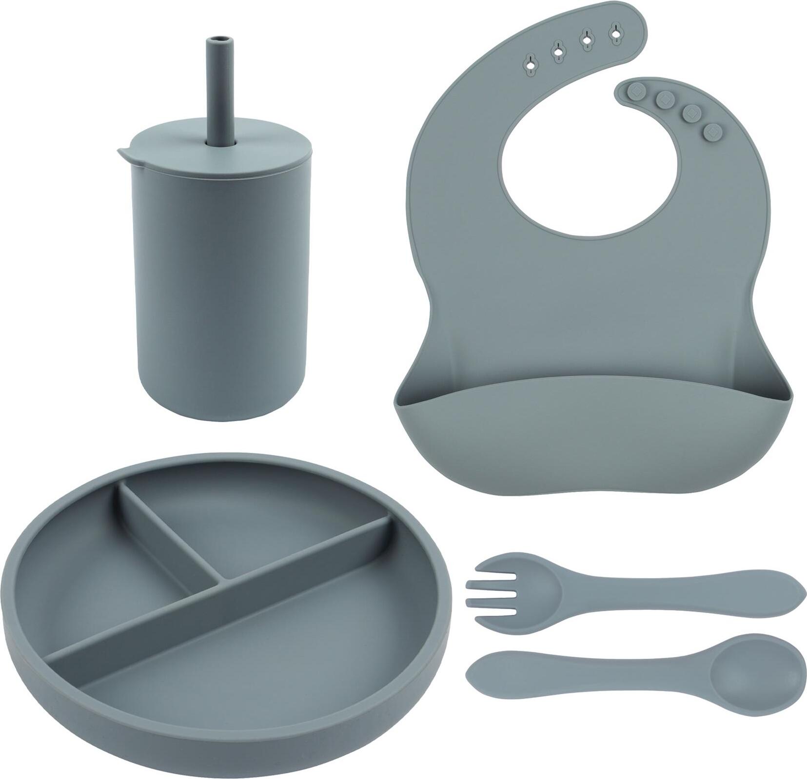 4pc Passatwinde Baby Silikon Saugen Entwöhnung Set - Kinder Kleinkind Bleiben Sie Dran Entwöhnung Lebensmittelbehälter Teller - Von Tiny Dining TD-SL223851-SET-01