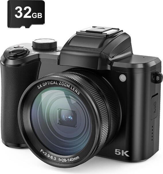 INF 5K Digitalkamera mit Frontkamera und Rückkamera, Autofokus, Anti-Shake 302770