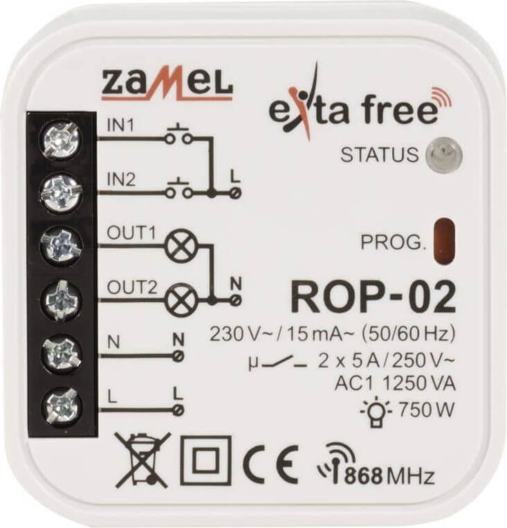 Zamel 2-Kanal Funkempfänger mit 5 Betriebsmodi ROP-02