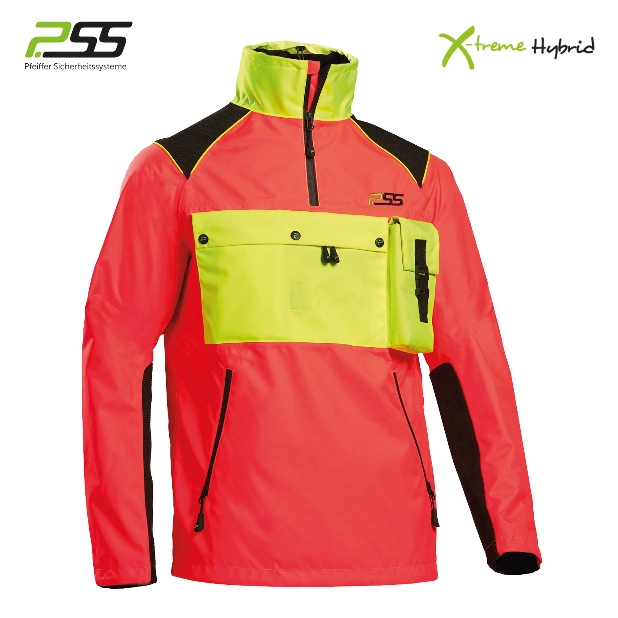 PSS Schlupfjacke X-treme Hybrid Rot/Gelb Größe M
