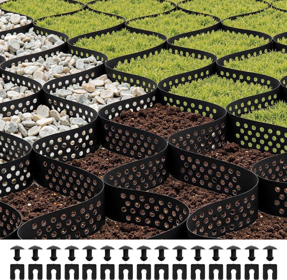 StarTech HDPE Geogitter - Rasengitter - Kiesgitter - Kieswabe - 5200x2700mm Wabengitter für Bodenstabilisierung und Landschaftsbau JDWG3INCH179IELUT001V0