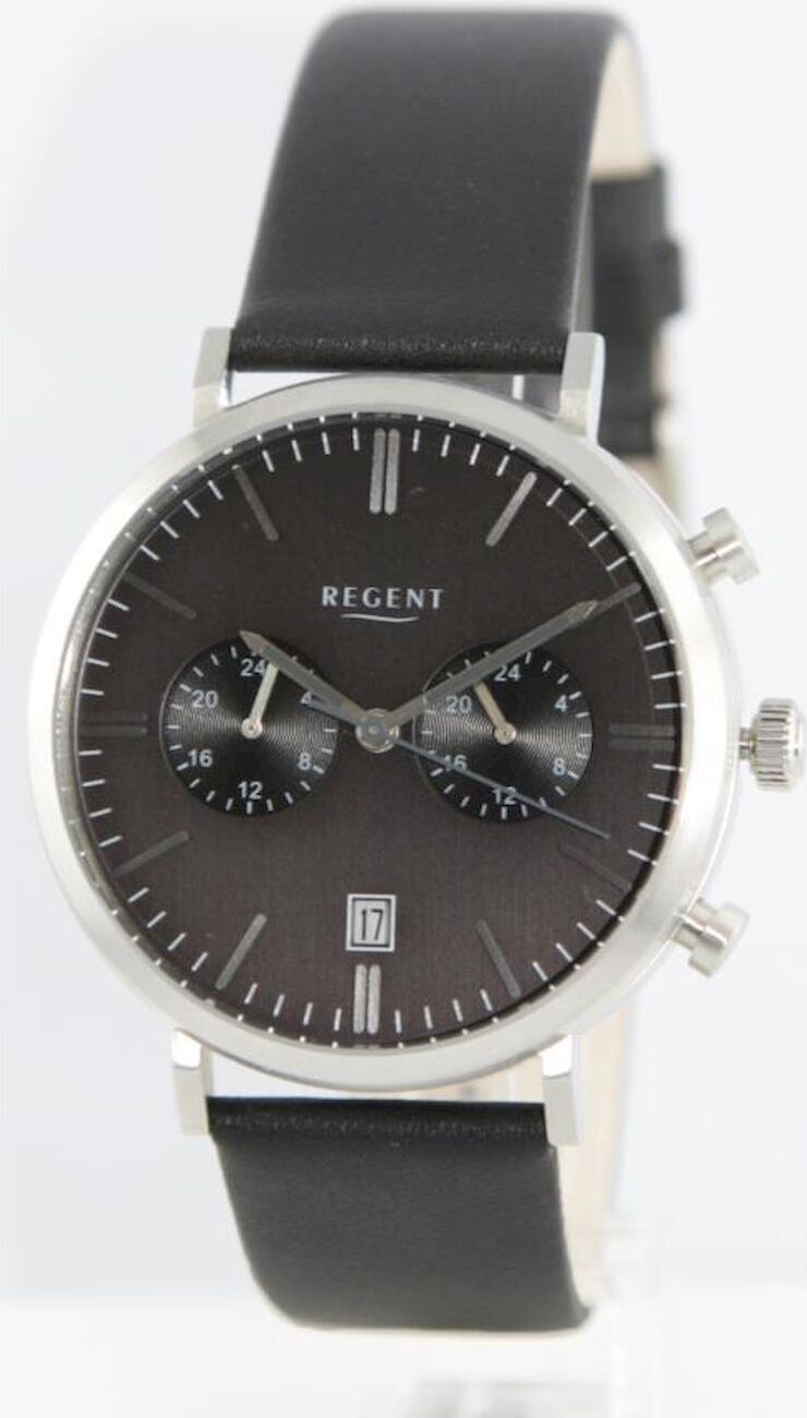 Regent Herren Uhr Lederarmband Leder Armbanduhr Analog schwarz UR1111523