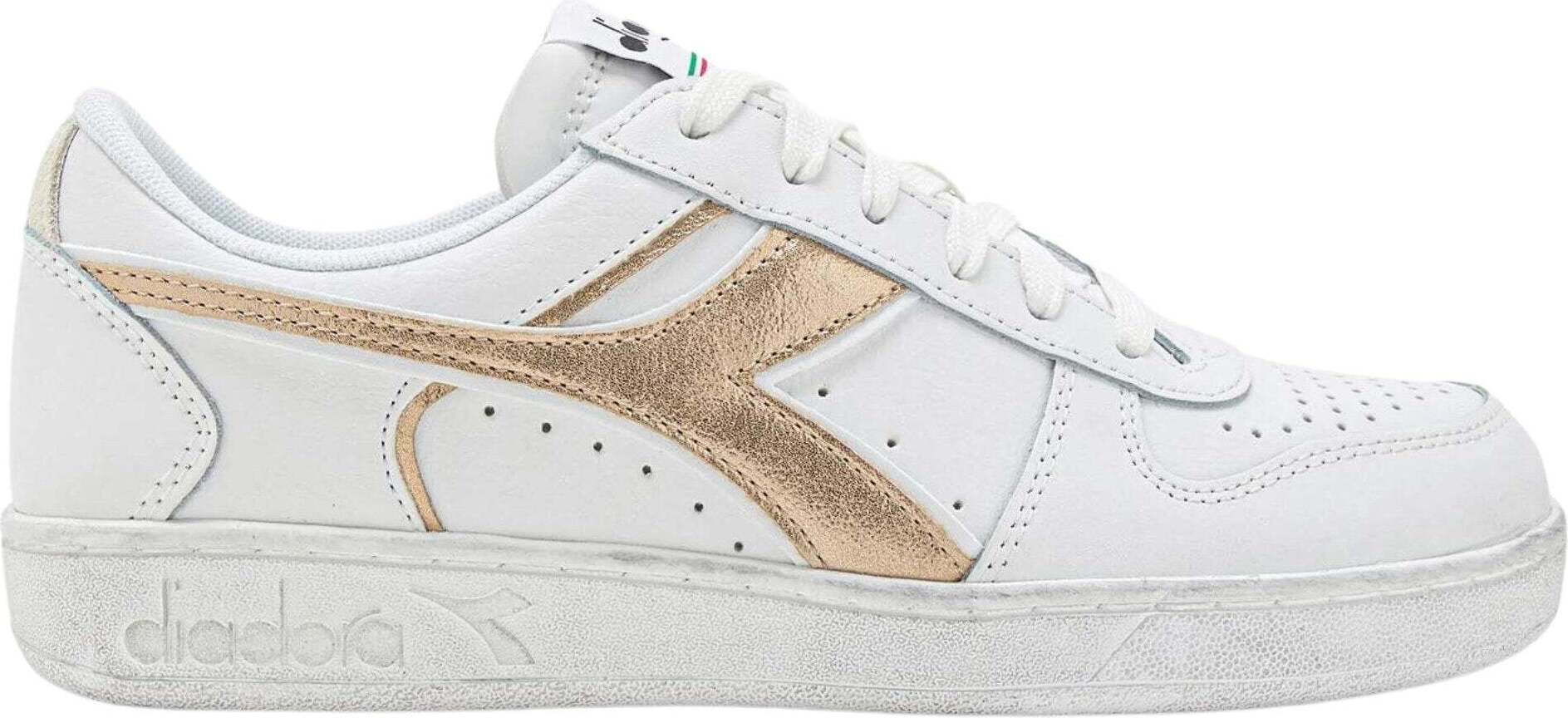 Topánky Diadora 179565 White Gold Leather blend