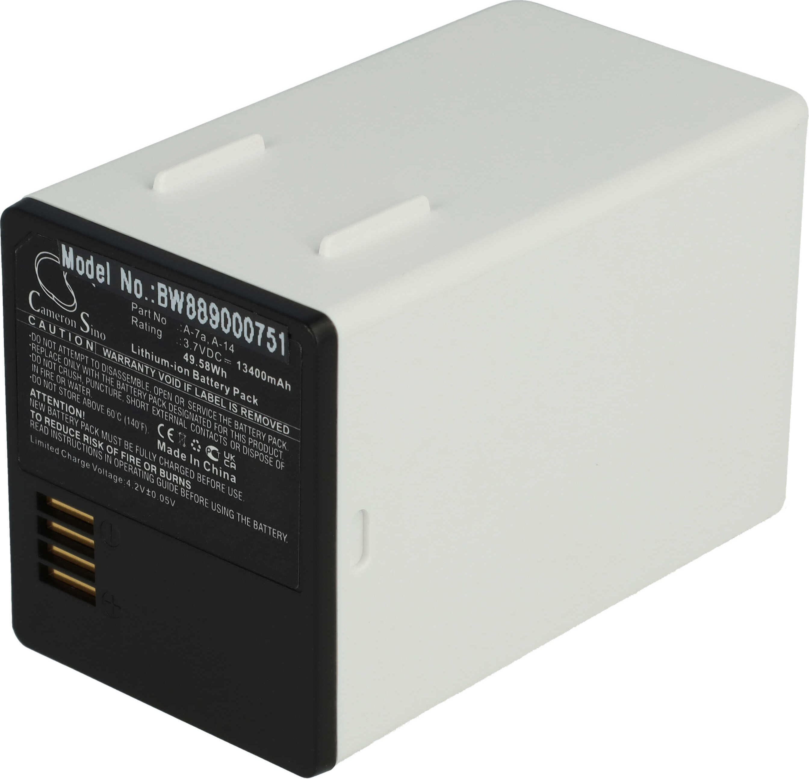 vhbw Akku Ersatz für Arlo 308-50019-01, A-14, A-7a für Knopfkamera, getarnte Kamera (13400 mAh, 3,7 V, Li-Ion)