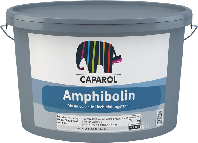 CAPAROL Farben Caparol Amphibolin Fassaden- und Wandfarbe, weiß, 2,5 Liter