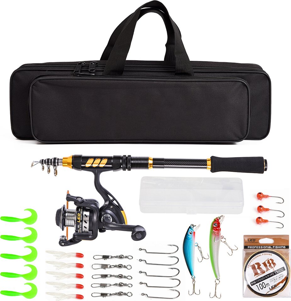 Vbnuyhim Eisangelrute Mit Rolle - Teleskop-Angelrute Für Winterfischen