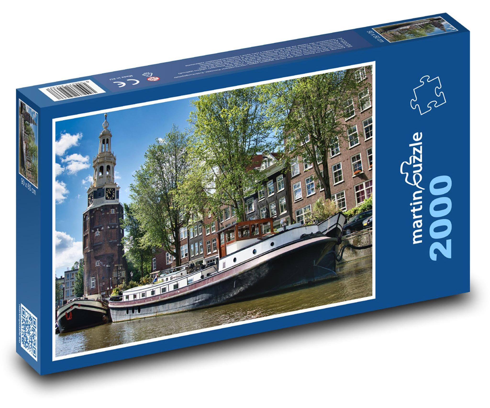 MCprint martinpuzzle - Puzzle 2000 Teile - Kanal - Wasserstraße, Amsterdam