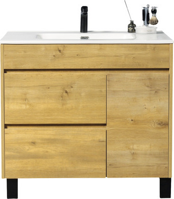 Waschtisch mit Unterschrank Differnz Sofi BxHxT 80 x 72 cm x 46 cm Frontfarbe eiche 36.105.10