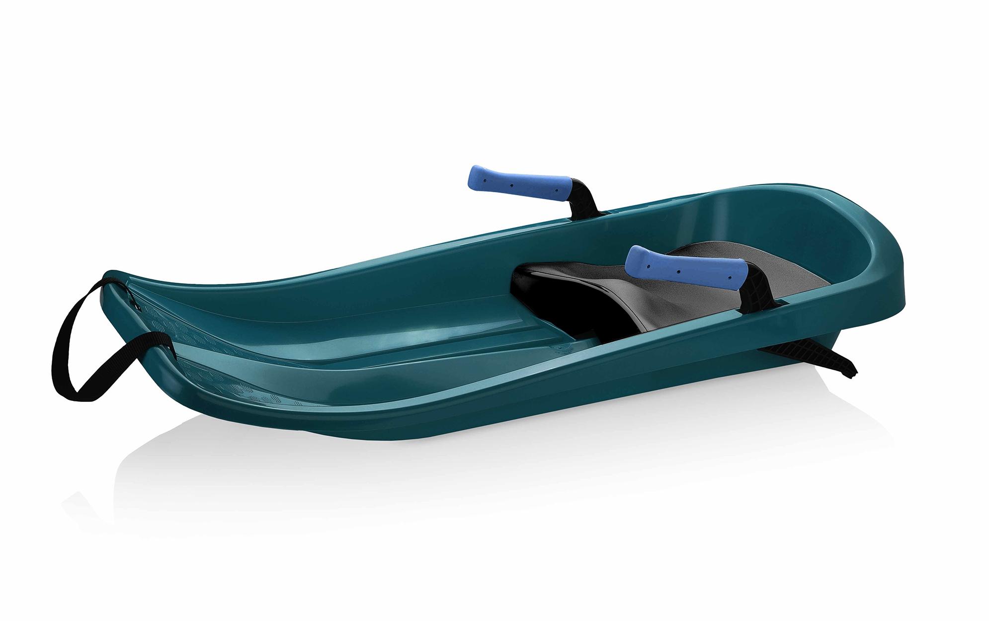 Plastkon Gizmo Riders Luge Bob pour tout-petits de 6 mois à 3 ans – Enfants avec ceinture de sécurité – en plastique de haute qualité, titane bleu clair, 74 x 38 x