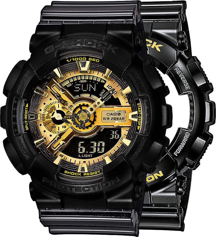 Hodinky Casio G-Shock SET GA-110GB-1AER + BEZEL 10523429 + BAND 10378391 20BAR