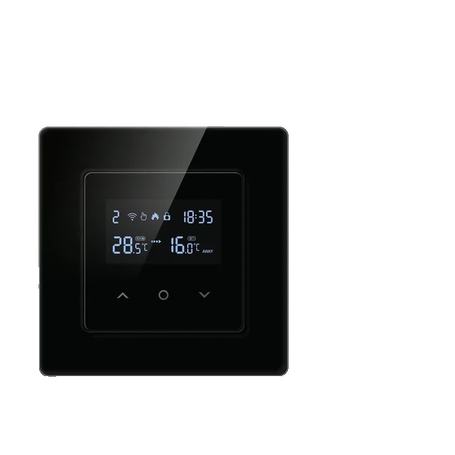 Inteligentný termostat, pripojenie WiFi, ovládanie pomocou dotykového displeja, plynový kotol 3A WiFi - čierny