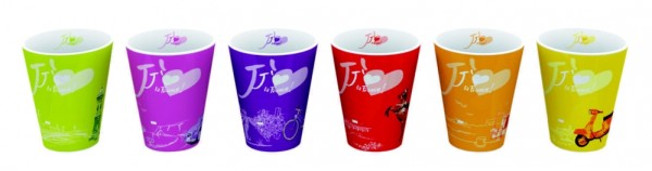 AS4HOME 6 Espressobecher mit Frankreich Motiv - Espresso 3/6/D - FR