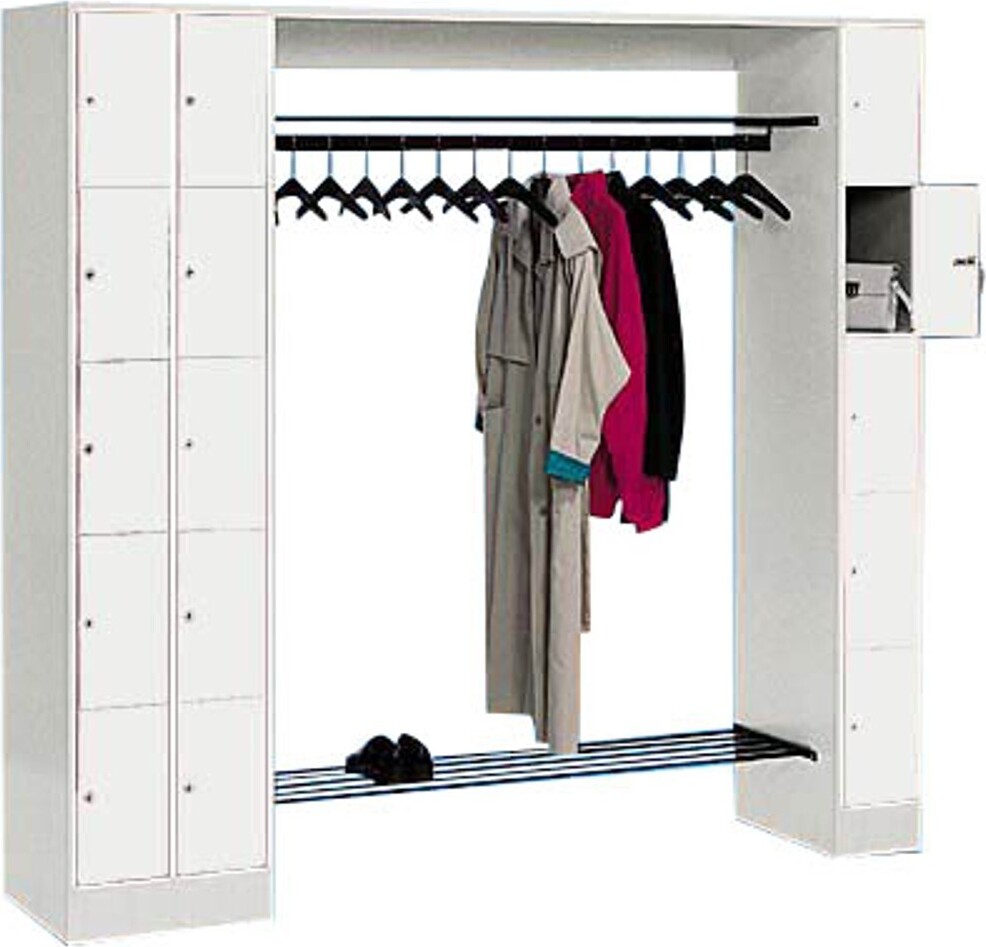CP Garderobe mit Schließfächern Serie 8070 lichtgrau 80730-00, 15 Schließfächer 210,0 x 48,0 x 195,0 cm 8073000S10003