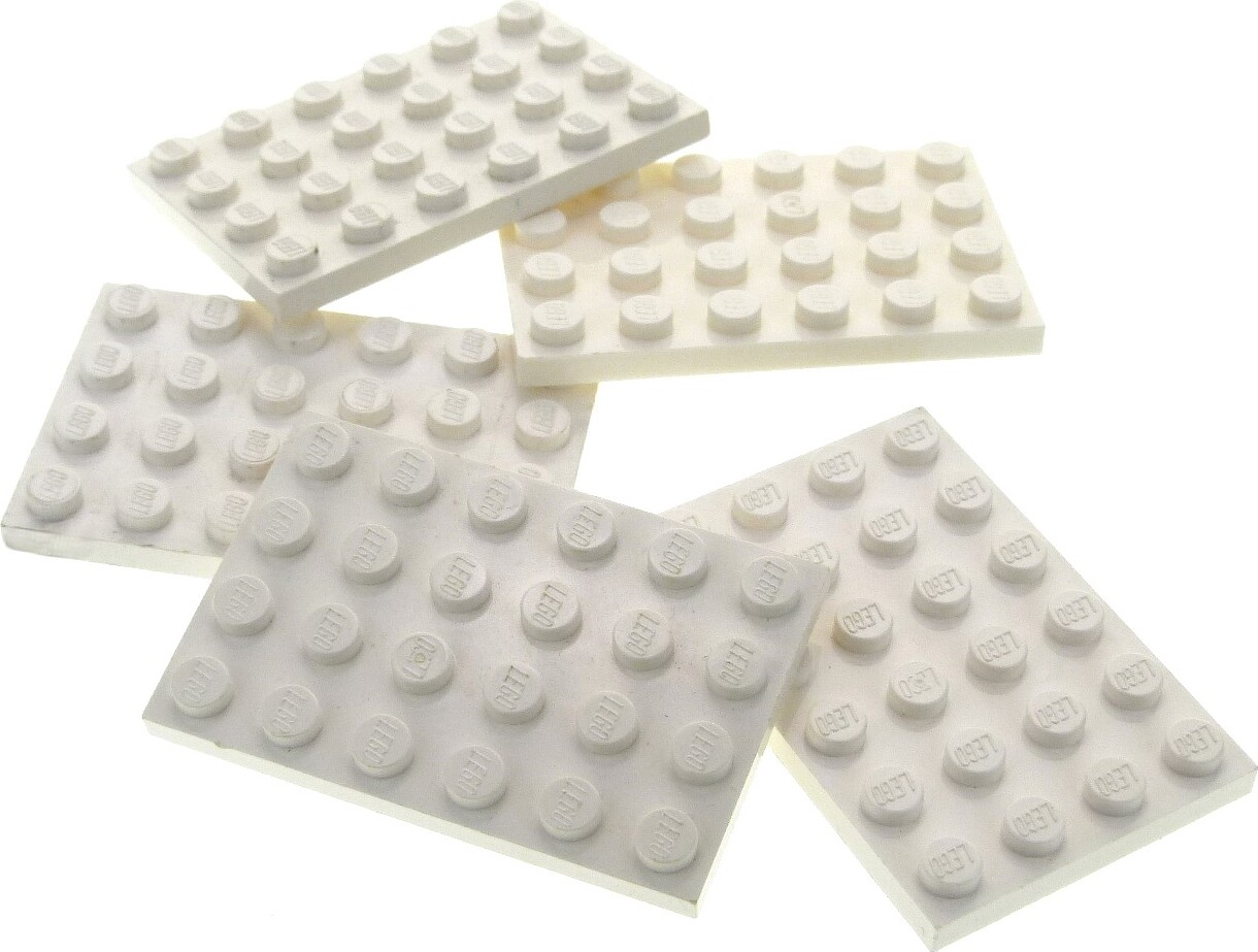 5x Lego stavebnica 4x6 biela Základná základná doska Star Wars 6399 6958 303201 3032