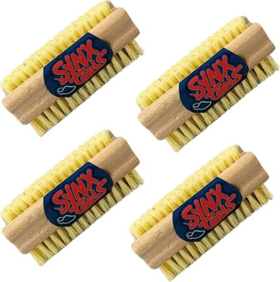 Synx Tools Nagelbürste Holz 2er-Set – Scheuerbürsten – Nagelbürste – Scheuerbesen – Nagelbürste Holz – Vorteilspack – 4X