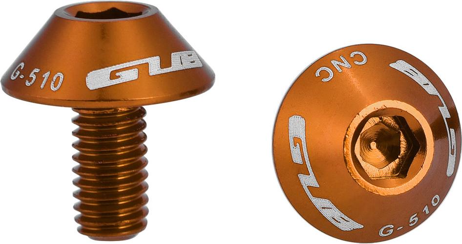 Gistuch GUB G-510 2PCS M5 * 12 mm Fahrradfahrrad Wasserflasche Käfighalter Halterung Schraubenschrauben (Gold)