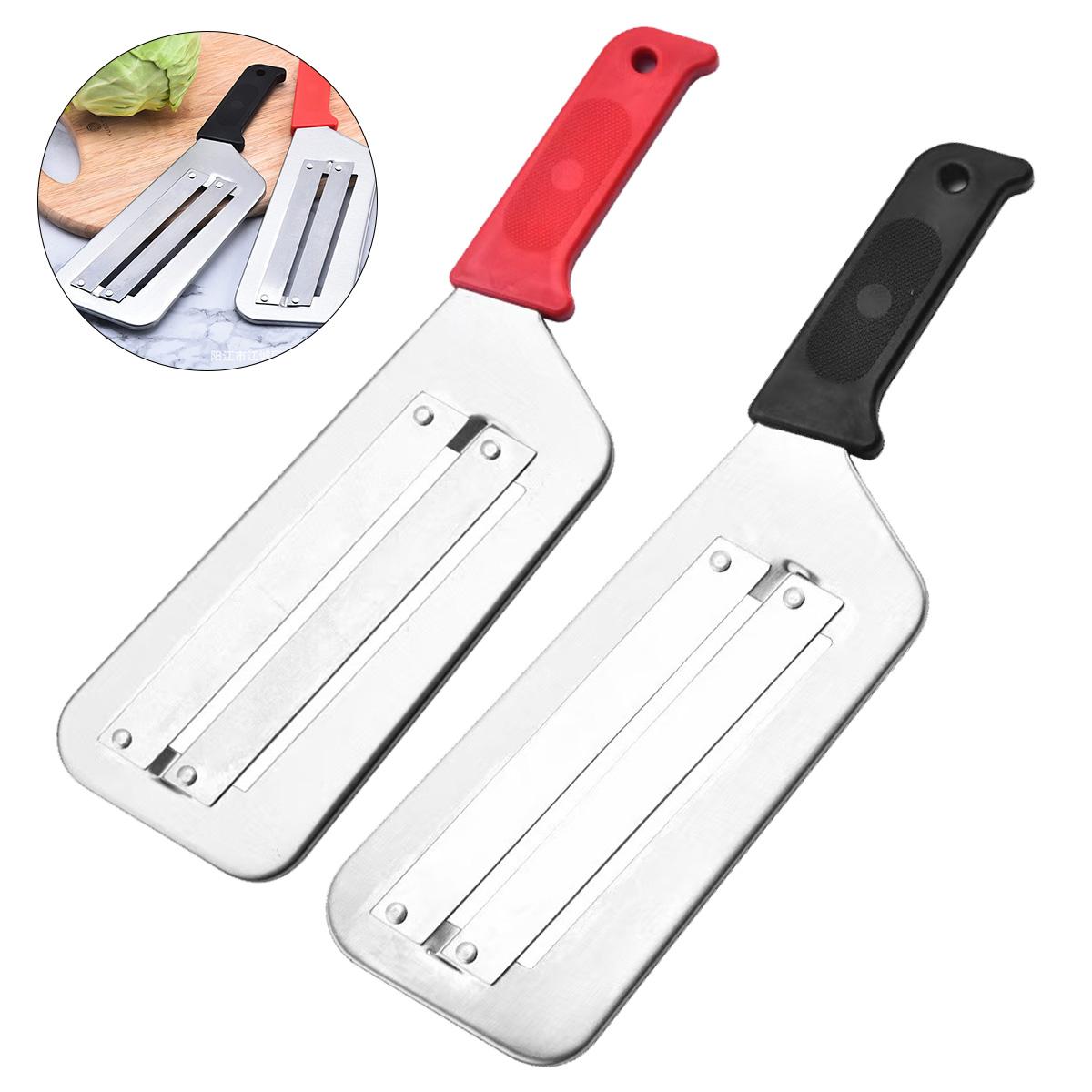 Slyrun Krauthobel Edelstahl 2er Set, Gemüseschneider für Kohl & Sauerkraut, manueller Krautschneider für Coleslaw, Küchenhelfer KAUF-QYSP-KF3746-015
