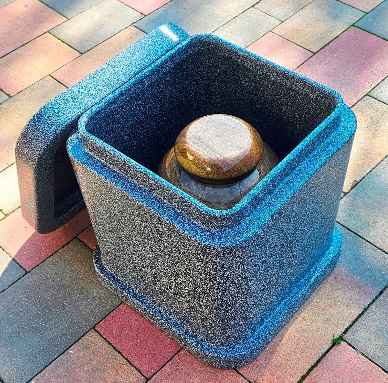 Remember Forever Mango-Urne Aus Holz + Nische, Bestattungsset. Bestattungsurne.