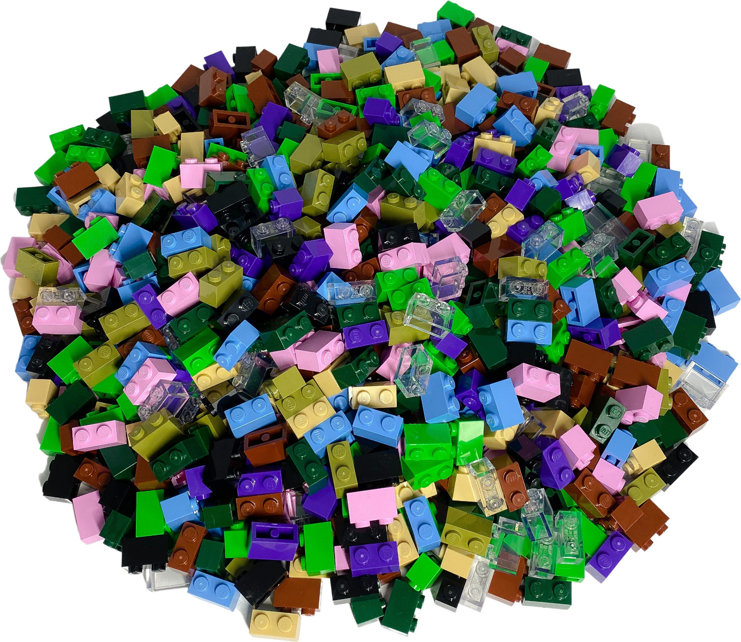 LEGO® 1x2 kocky High Mixed Colour - 3004 NOVINKA! Množstvo 1000x