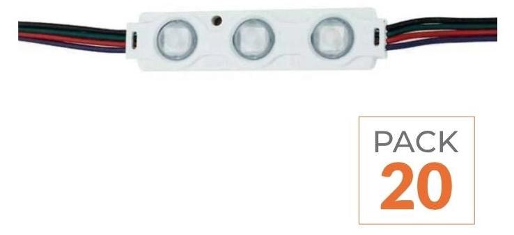 Silamp LED-Modul 1,44 W RGB SMD 2835 12V IP65 für Werbeschilder – Packung mit 20 Stück 4563