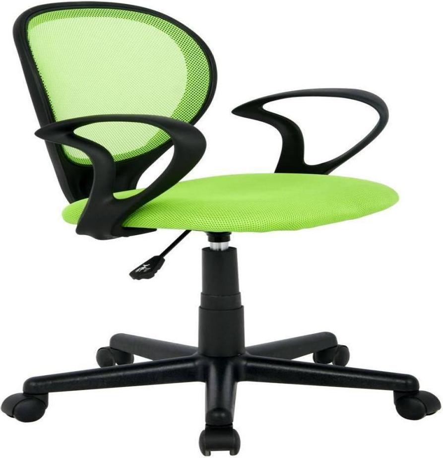 SixBros. Bürostuhl Schreibtischstuhl Grün/Schwarz H-2408F/1408
