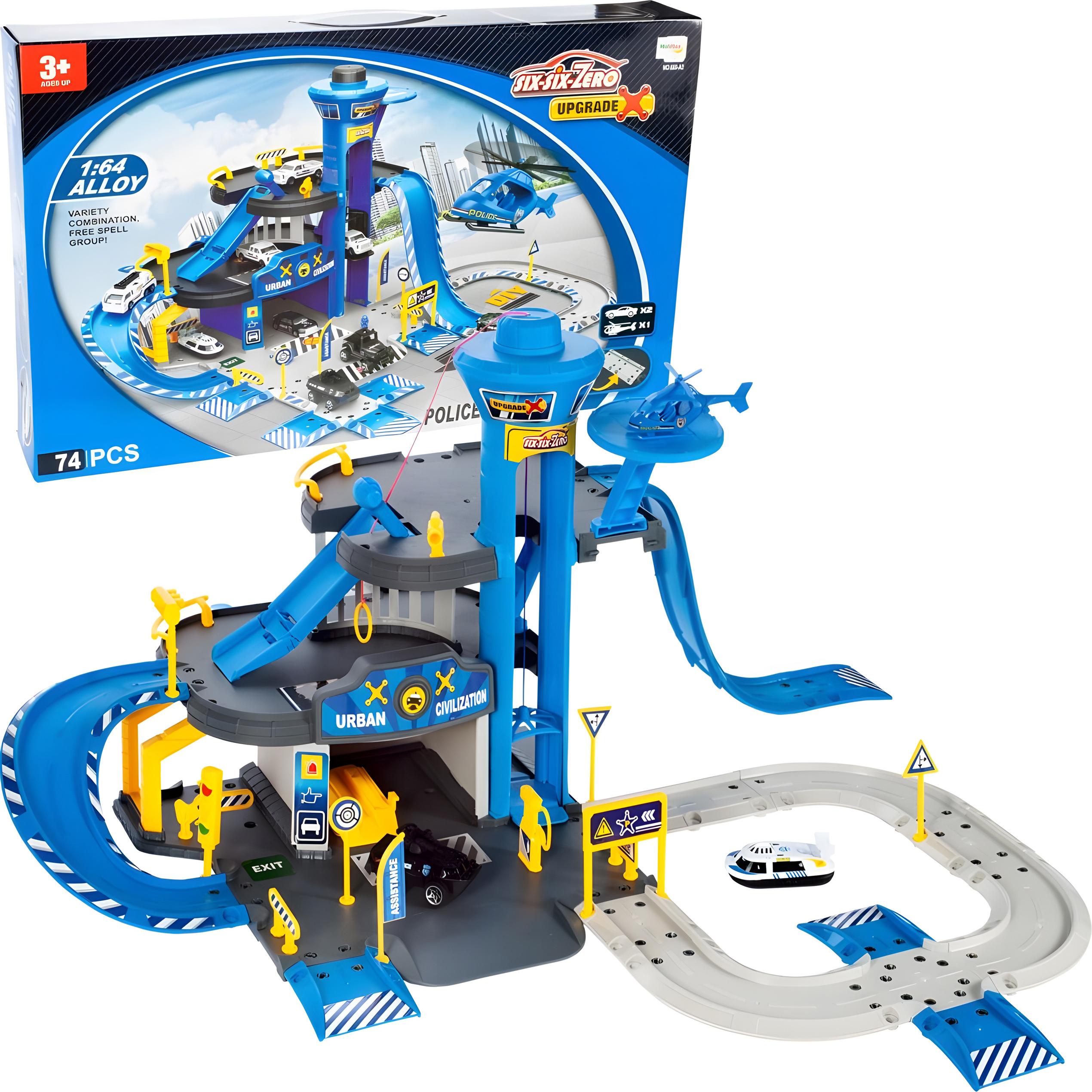 ECOTOYS Polizeiparkstation 74pcs