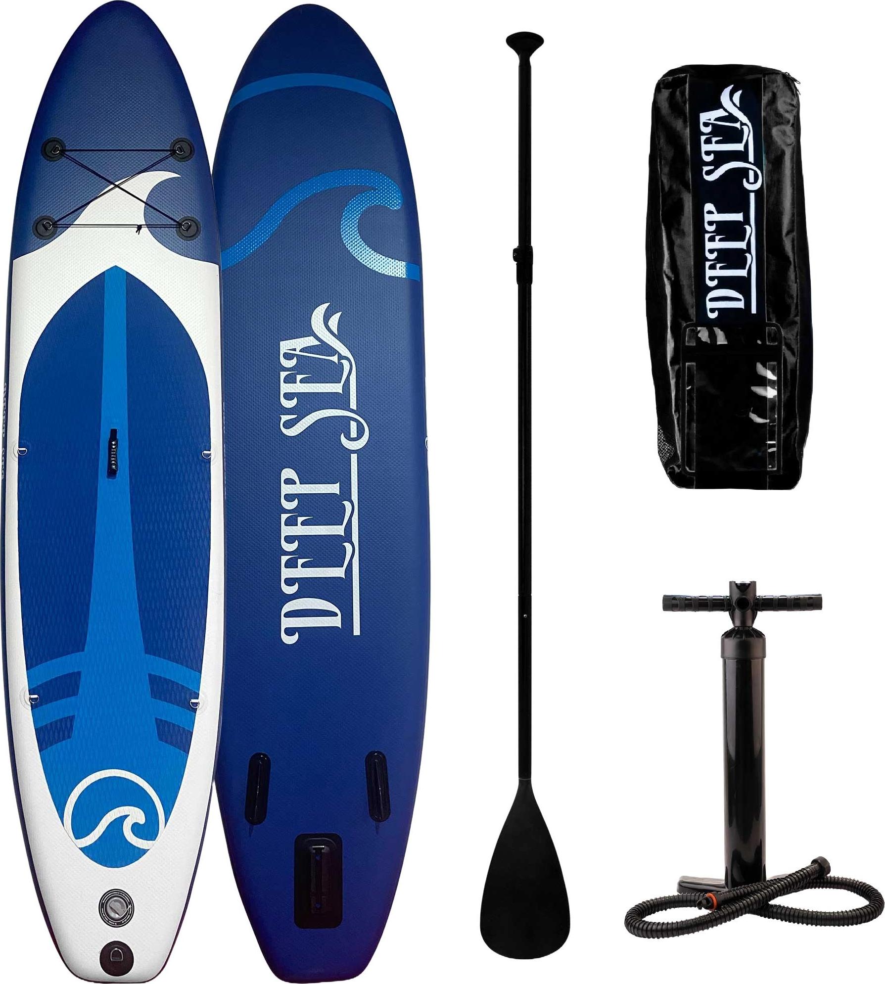 Deep Sea SUP Board Set XXL 330cm, Blau-Weiß