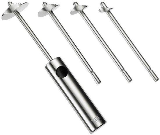 OEM Set aus 2 Stahl-Gemüsebohren | Gemüsebohrer und Spiralschneider mit ergonomischen Handgriffen in 4 Größen für das Entkernen und Uthöllen von Zucchini, Kartoffeln, Karotten und Äpfeln 2026