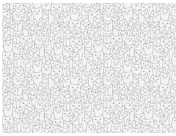 LitterLocker Spenderbezug Cats 15,5 x 20,5 cm Baumwolle weiß/grau 833659