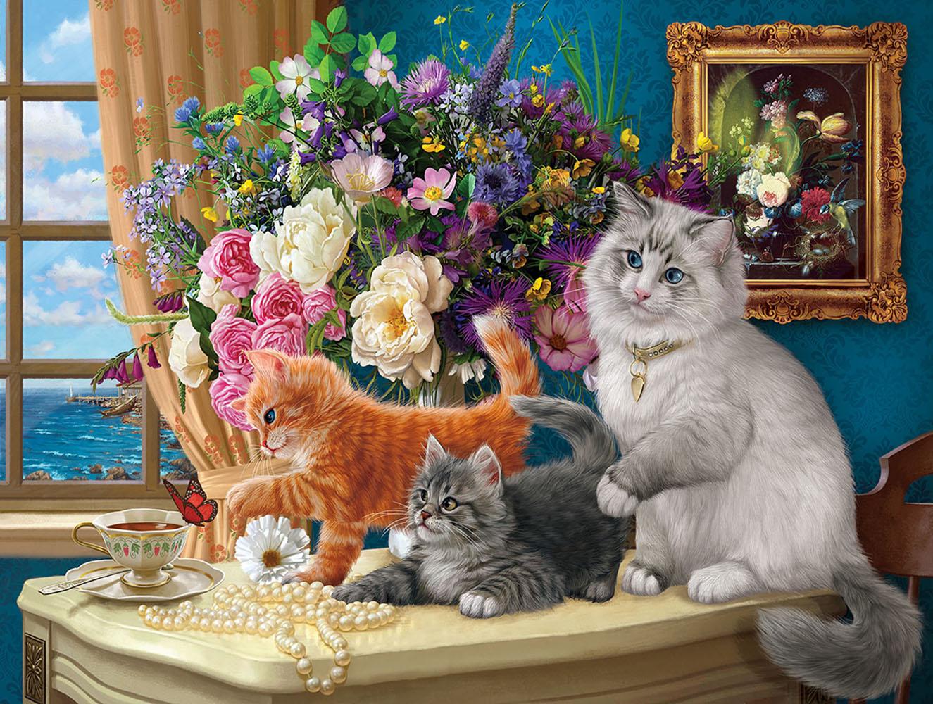 SunsOut Puzzle XXL Teile - Kitten Tableau - 500 Teile 42929
