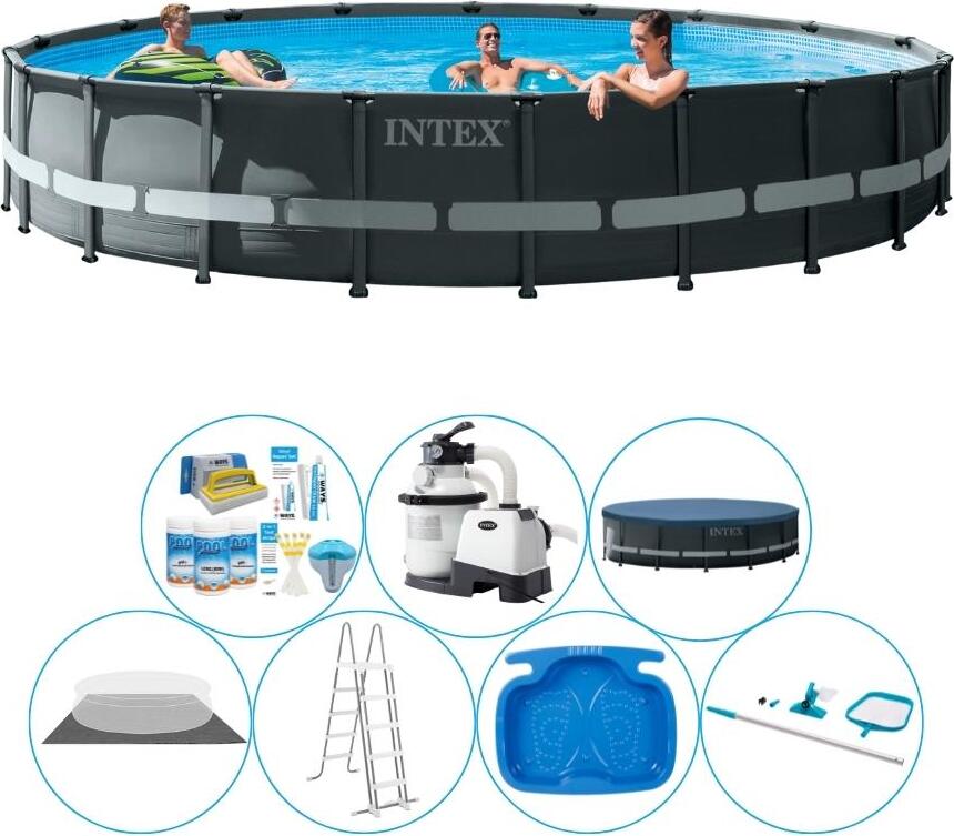 Bazén s príslušenstvom - Intex Ultra XTR Frame Round 610x122 cm