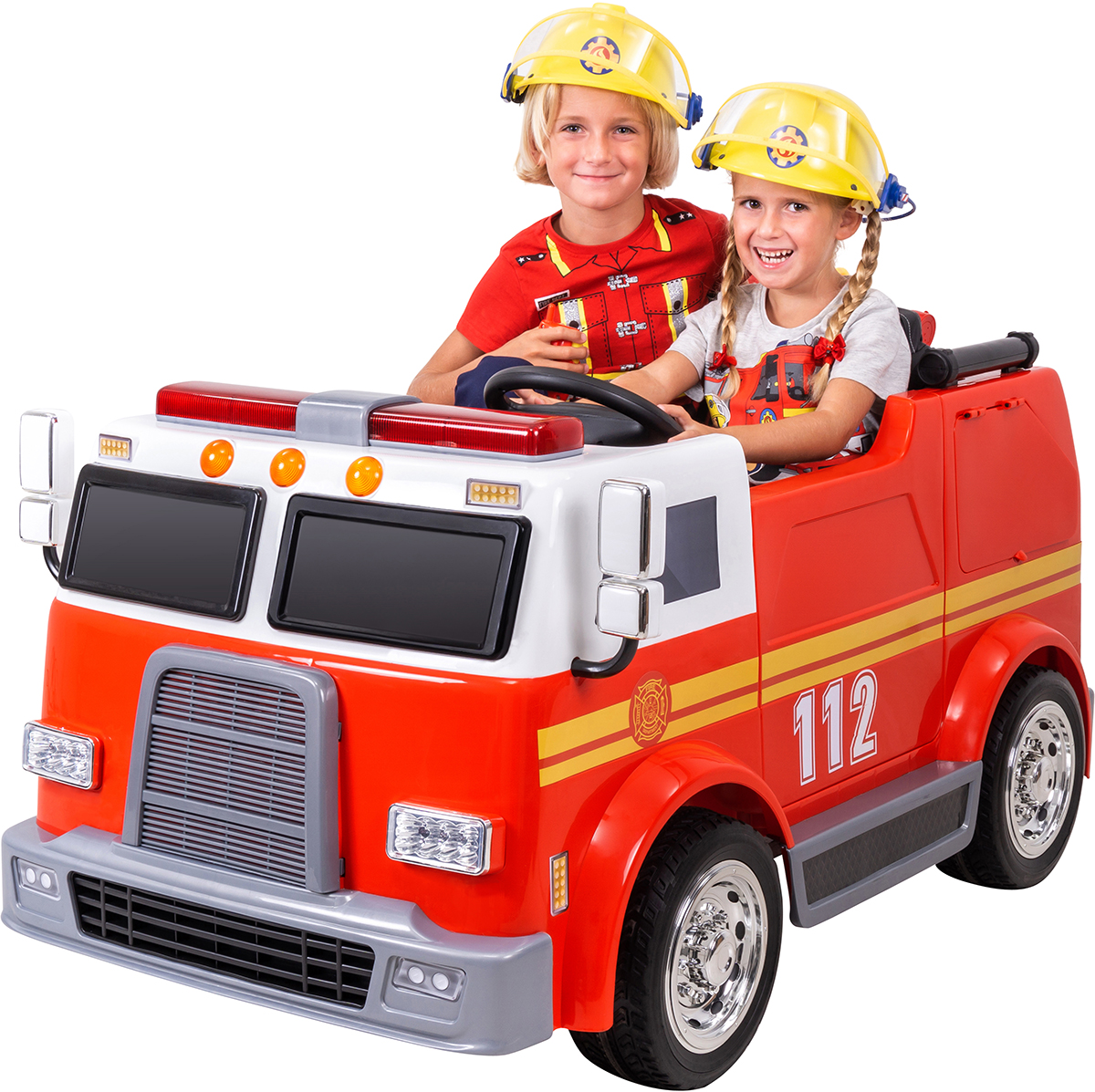 Kinderfahrzeug 12V7AH Akku,2 Motoren 2,4Ghz Elektro Auto "Feuerwehr RR002" 