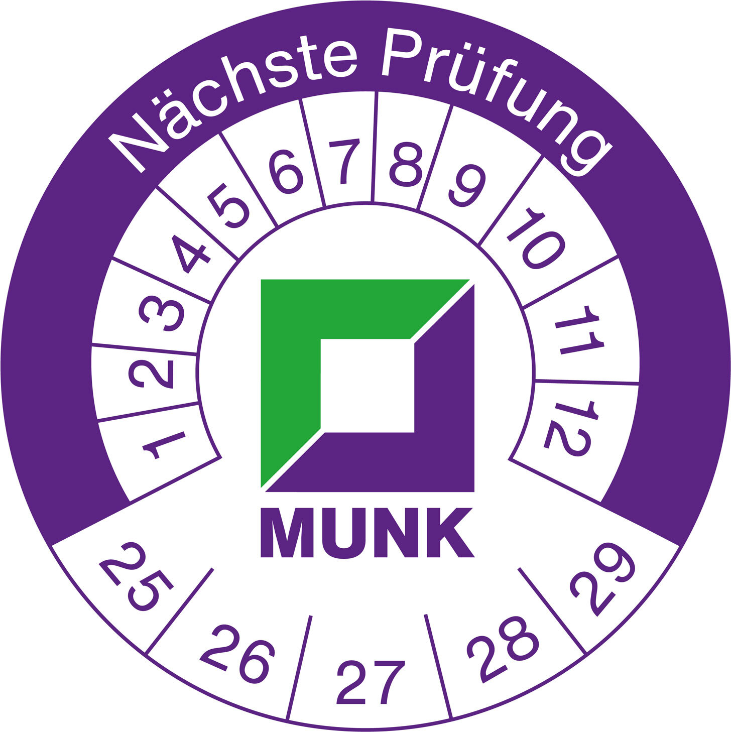 MUNK Günzburger Steigtechnik Günzburger Steigtechnik 50x Prüfplakette - 019175