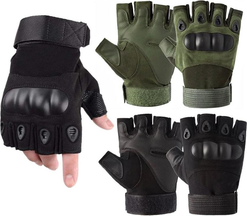 HUR Taktische Militärhandschuhe Fingerlose Militärschutzhandschuhe Zum Überleben L