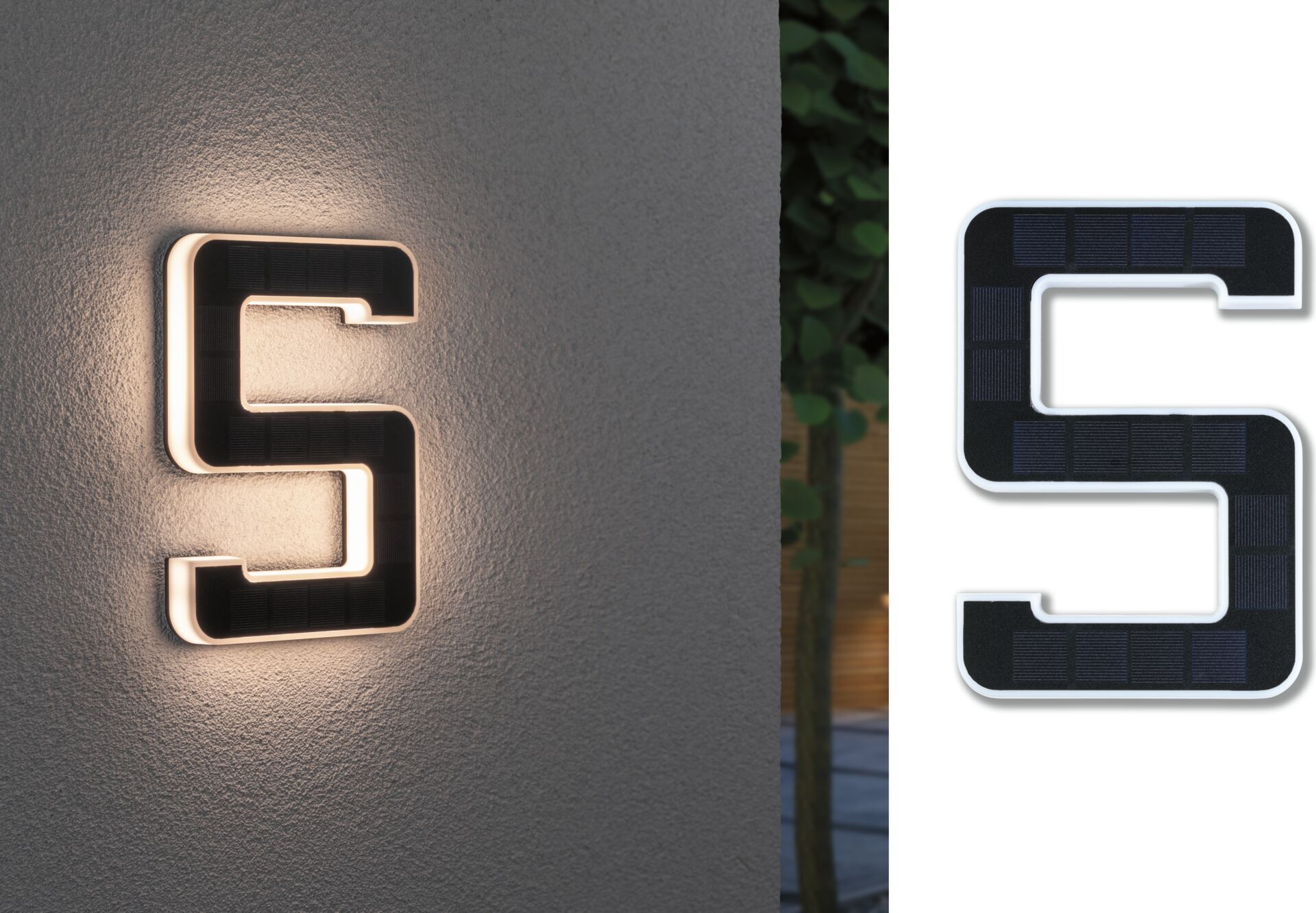 Paulmann Solar LED Hausnummernleuchte Nummer 5 79846