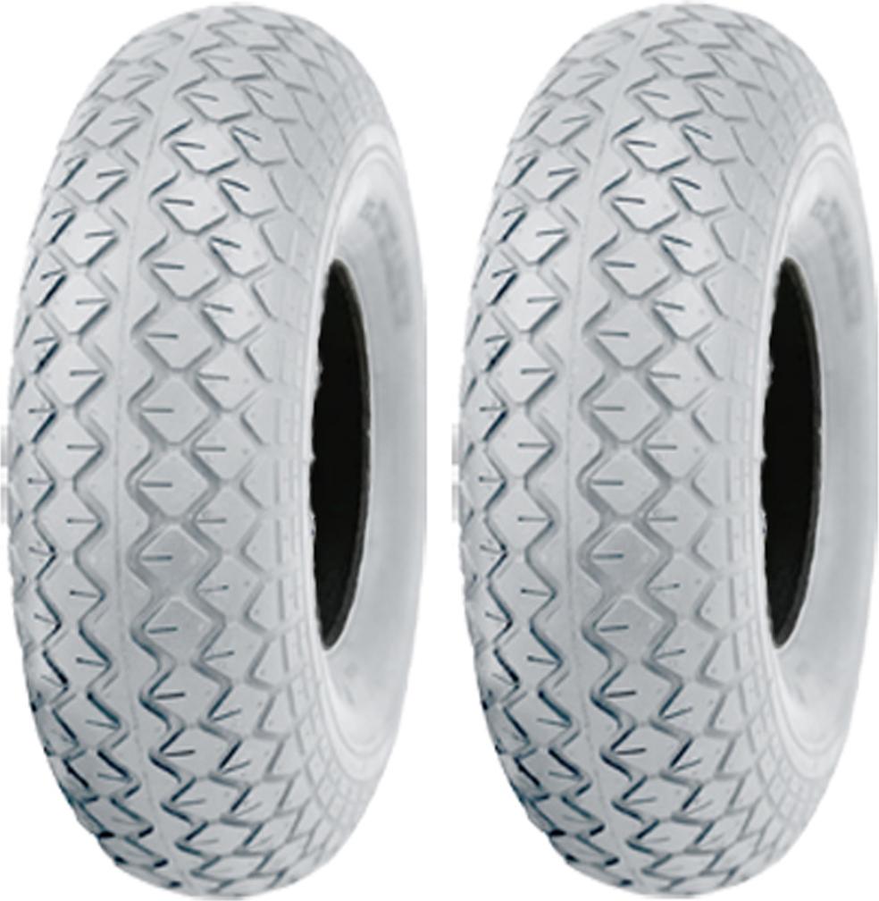 2.80/2.50-4 Šedé pneumatiky pre skútre mobility Blok pneumatík bez označenia (sada 2)