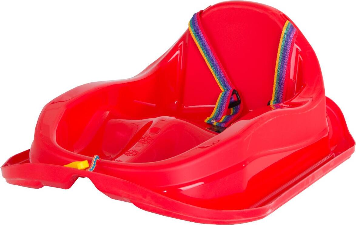 Enero Plastik Schlitten MINI BOBEK Grün Rot